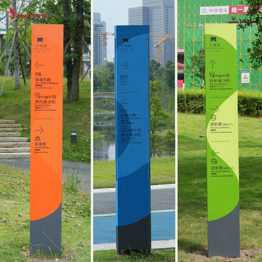 BrandnewSign Premium LED Light Box for Outdoor Business Advertising Aluminum Frame with Fabric Acrylic Material New Pylon Sign