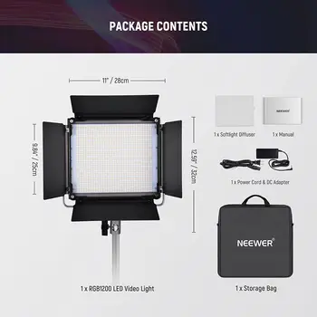 Neewer RGB1200 60W RGB LED Video Light Supports APP & 2.4G Remote Control, 22000 Lux/0.5m 360 Full Color RGB CRI 97+ product image