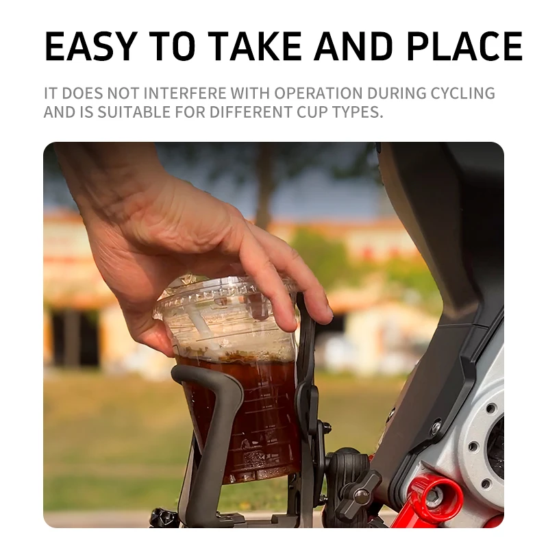SMNU Classic 2-in-1 Aluminum Alloy Universal Fit Motorcycle & for Cup Holder with Adjustable Design
