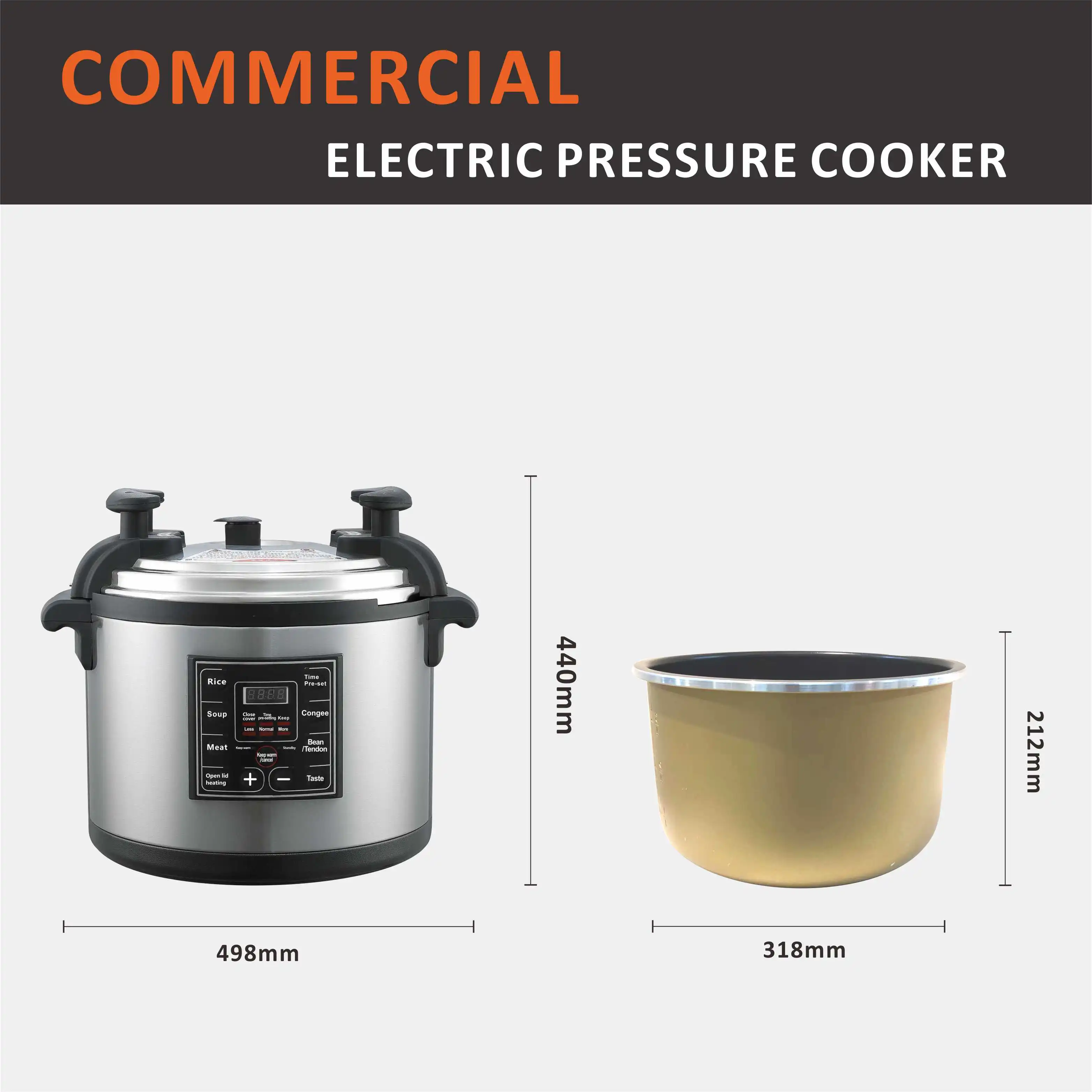 Commercial Pressure Cooker Large Capacity