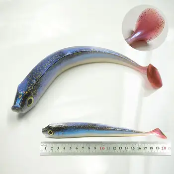 CHEERY Factory Price 4 Sizes 3D Eyes Artificial Hard Bait T-Tail Paddle Tail Fish Lure PVC River Use – Hard Lure – view 3