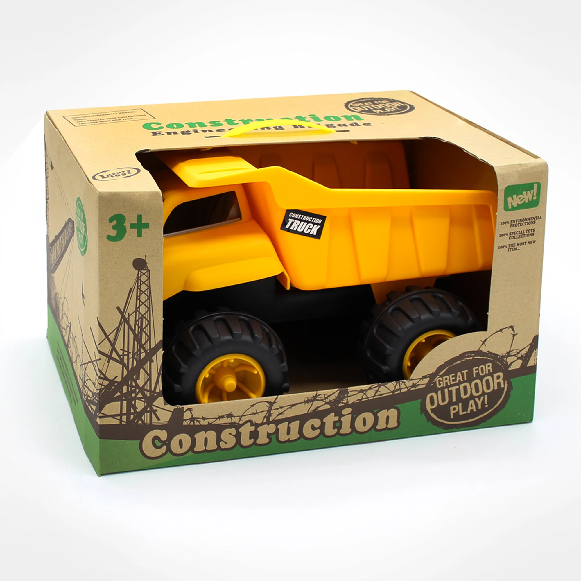 Игрушечный автомобиль с бесплатными колесами, большой самосвал 13,5 дюйма, транспортный грузовик, игрушки для детей