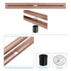 Tubo di scarico dritto in oro rosa spazzolato opaco - 60055 mm