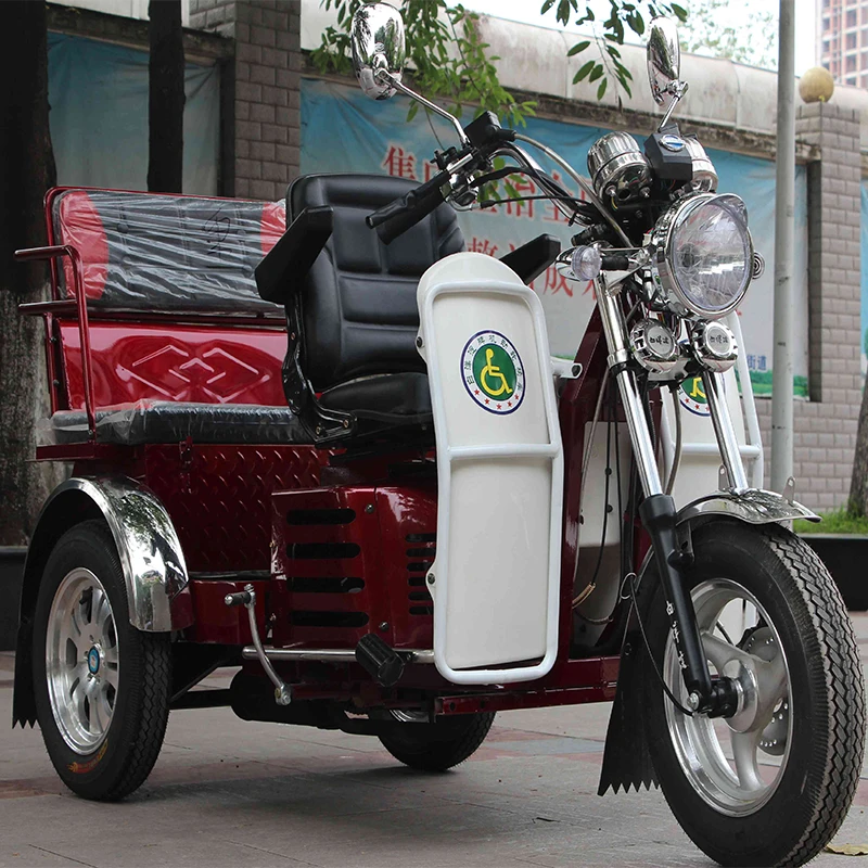 New Red Two Seater Tricycle Two Person diesel Three Wheeler