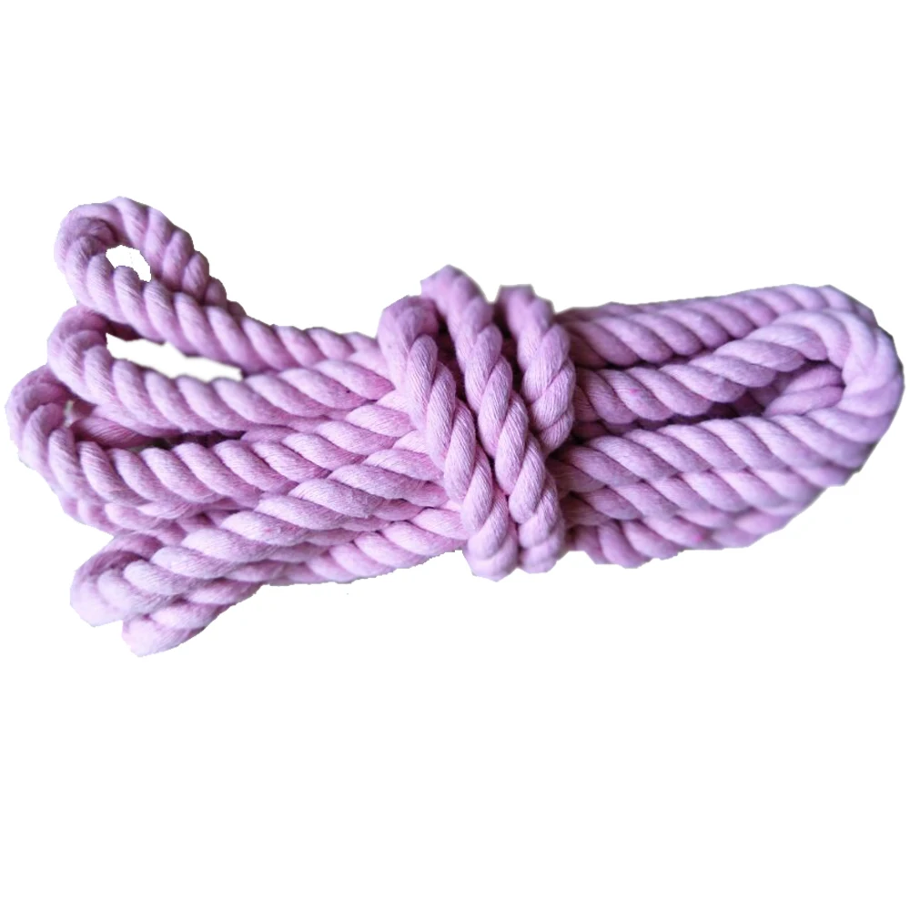 100% twisted cotton rope natural white