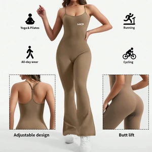 Hot Sale Activewear Summer Workout Girl Bodysuit Backless Yoga Apparel Gym Fitness Wear Jumpsuits Girl