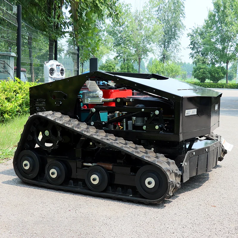 Agricultural Robot Zero Turn Flail Crawler Gasoline Remote Control Lawn Mower 800mm