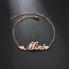 Pulseras y tobilleras de oro rosa con longitudes de cadena personalizables