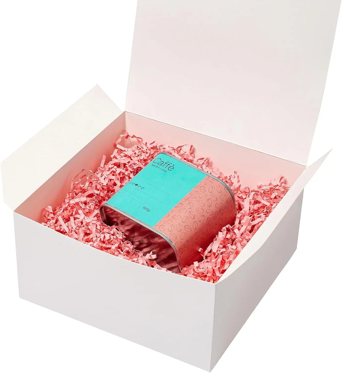 Riempitivo Per Confezioni Regalo 150g – Carta Bianca Tagliata A Striscioline, Un Lato Diamantato, Per Cestini E Sacchetti