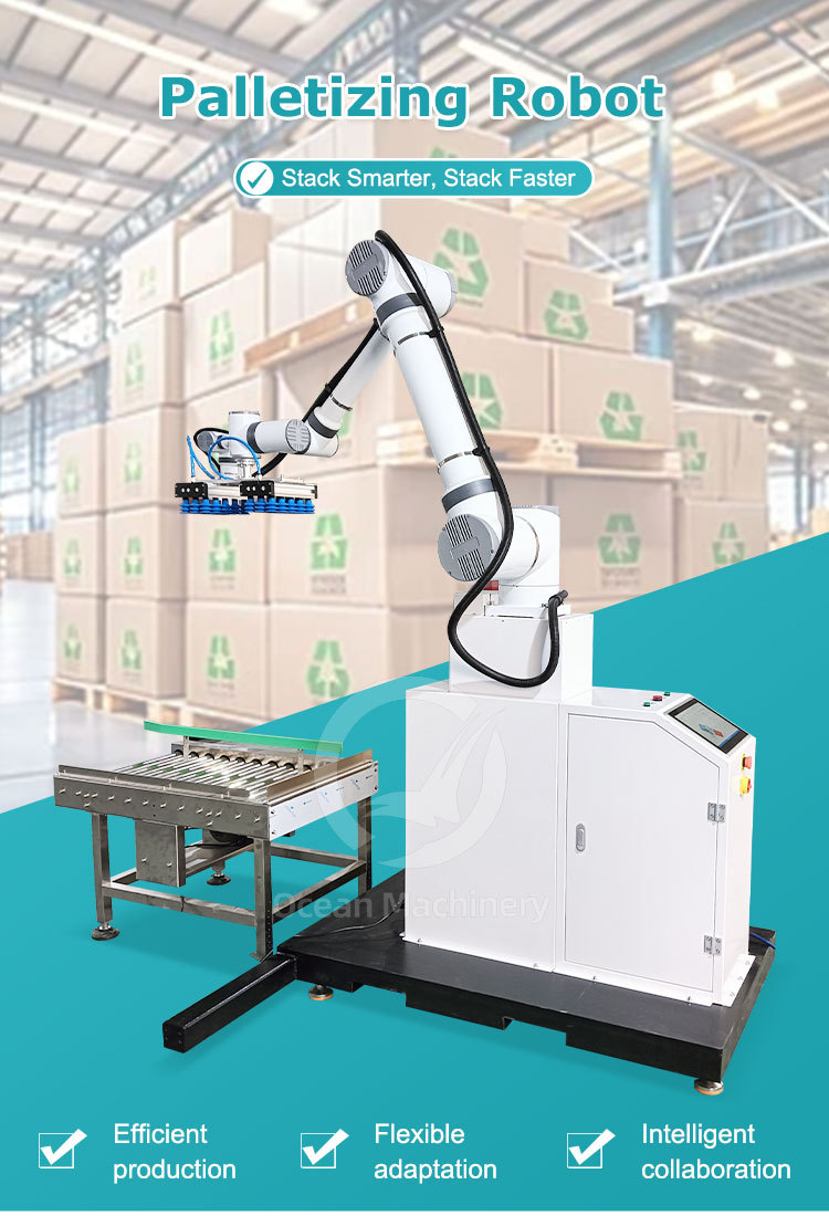 OCEAN Industrial Robotic Arm Cobot Palletizer Automatic 25kg Bag ...