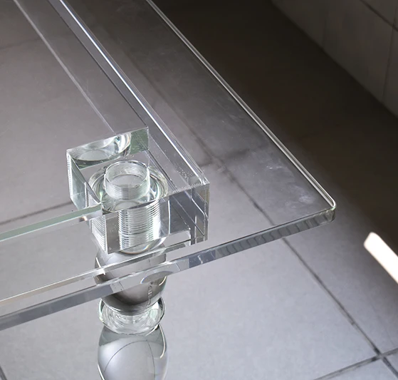 Clear Acrylic Dining Table - Perfect for Weddings & Hotels