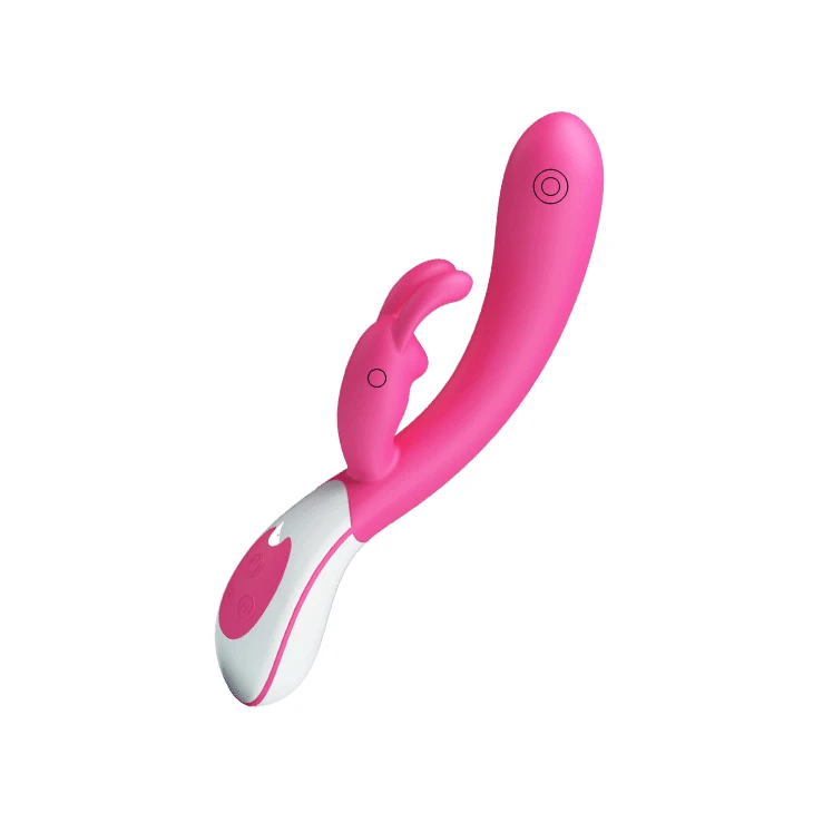 Silicone G Spot Rabbit Vibrator for Women Dual Vibration Volume Controlling Massager Sex Toys
