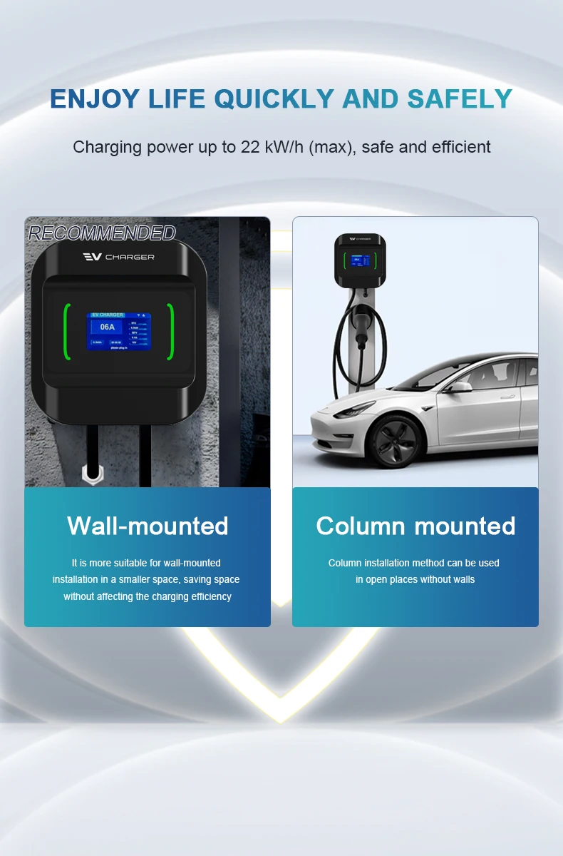 Oem Odm 7Kw 11Kw 22Kw Electric Car Ev Charger Type 2 Ac Wall Box Home ...