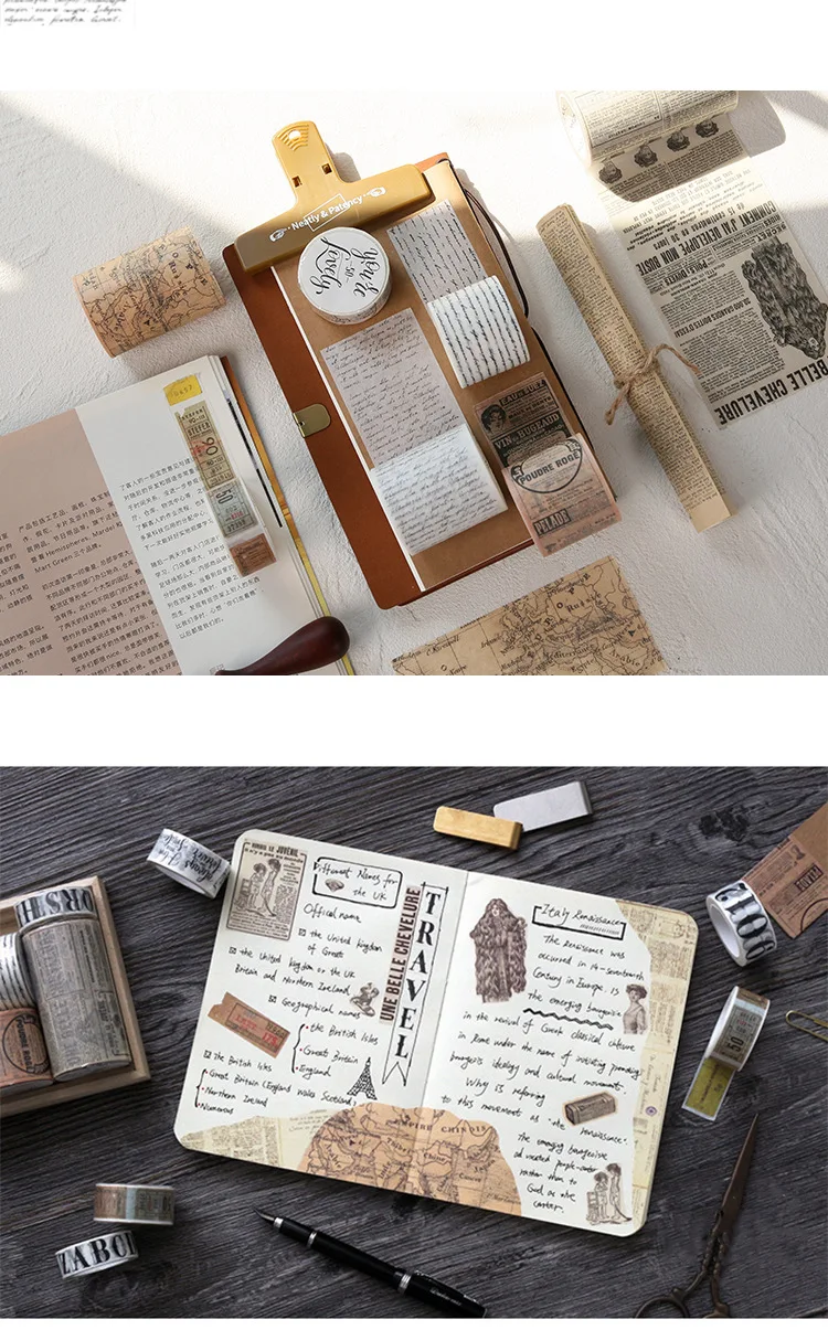 Paper Tape Journal Diy Sticker Gothic Style Tape Cross-border Retro ...