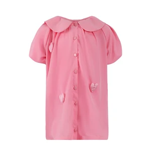 Girls' Casual Summer Shirt Dress Mori Doll Collar Arrival Short-Sleeved Puffy Sleeve Skirt Ruffles Dress