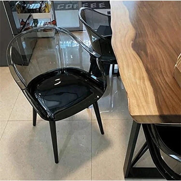 Nordic Creative Acrylic Transparent Chair Transparent Home Dining Room Chair Makeup Back Chair for Painful Living Room Bedroom