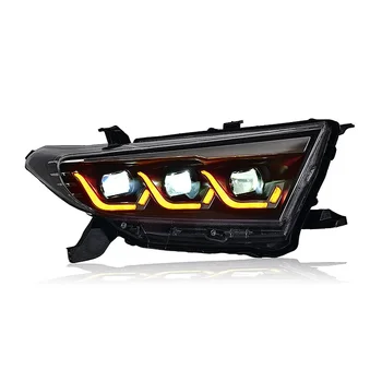 YBJ Car Accessories Lights for Toyota Highlander Kluger Projector Lens 2012-2014 Dynamic Signal Head Lamp LED Drl Headlights