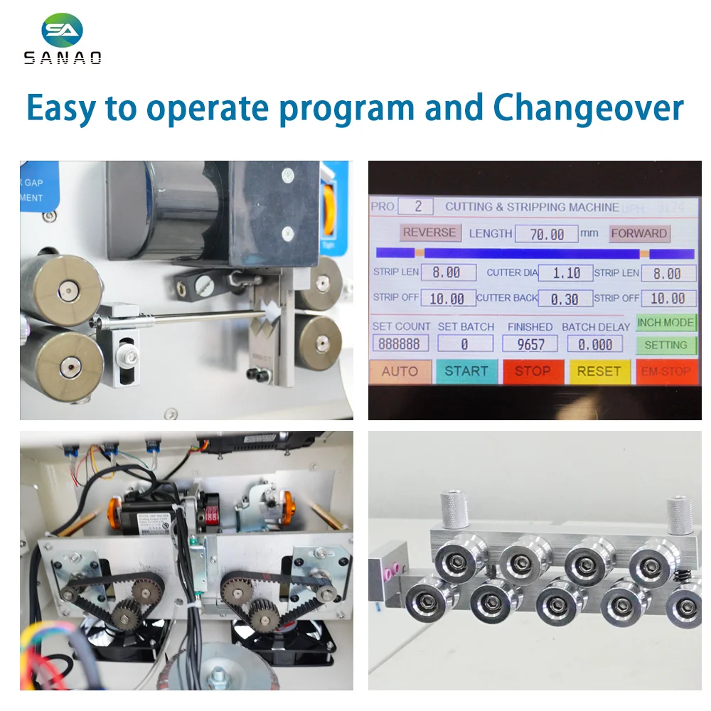 SA-8200C Fully Automatic 0.1-6 MM² Computerized Wire Harness Stripping Machine Cable Cutting and Stripping Machine for 2 Wires