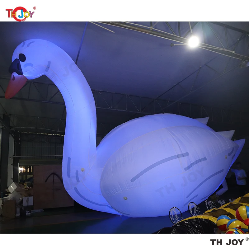 Giant 8mH White Inflatable Swan Goose With LED Light Customizable ...