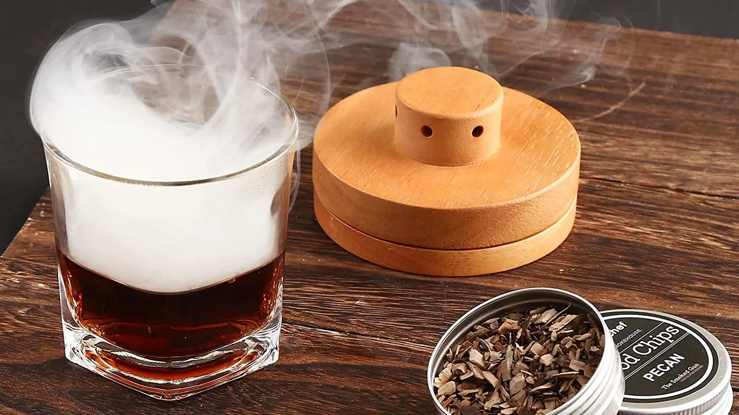 Hot Sale Old Fashioned Chimney Smoketop Cocktail Smoker Kit Whisky Smoker Bartending Tools