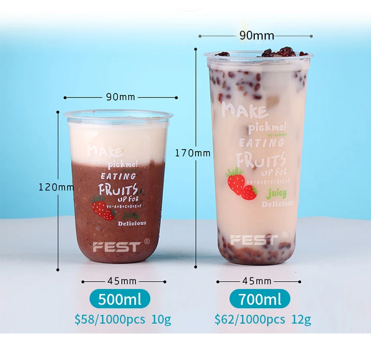 Bicchieri Bubble Tea 700ml - 30 Pezzi, Per Feste, Boba Tea, Plastica Resistente - Foto 12