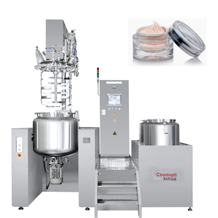 
 Вакуумный гомогенизирующий эмульгатор с гидравлическим подъемом и электрическим нагревом cosизготовитель  