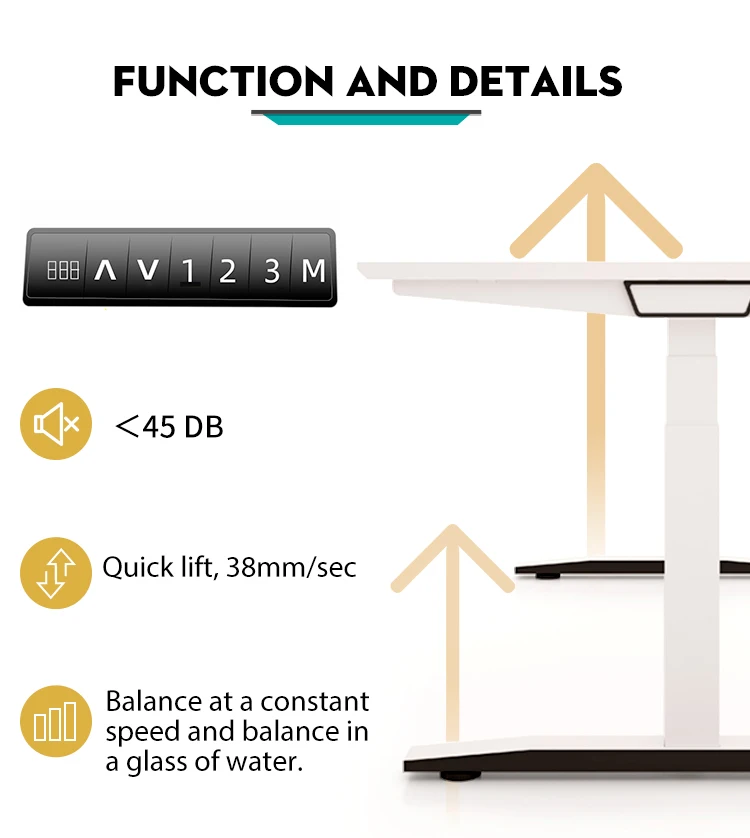 Height Adjustable Standing Desk Table Leg Frame Electric Ajustable Desk ...