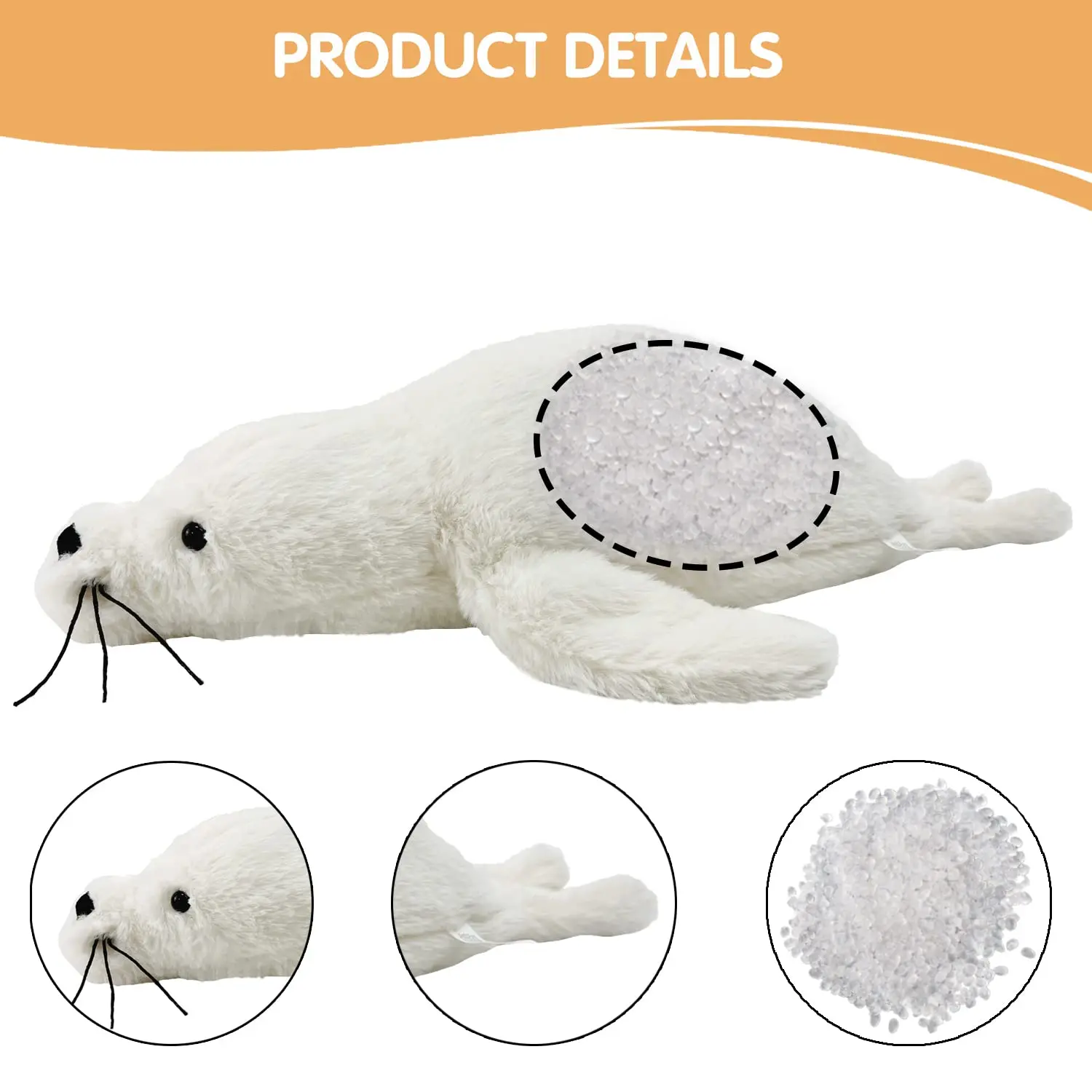 Hot Selling Seal Weighted Stuffed Animals,Gift For Kids - Grey Hug Seal ...