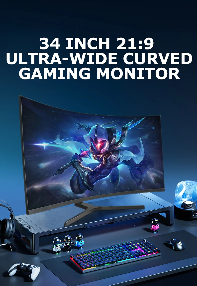 OEM 4K 5K 34 49 Inch Desktop Gaming Monitors - Curved & High Refresh Rate
