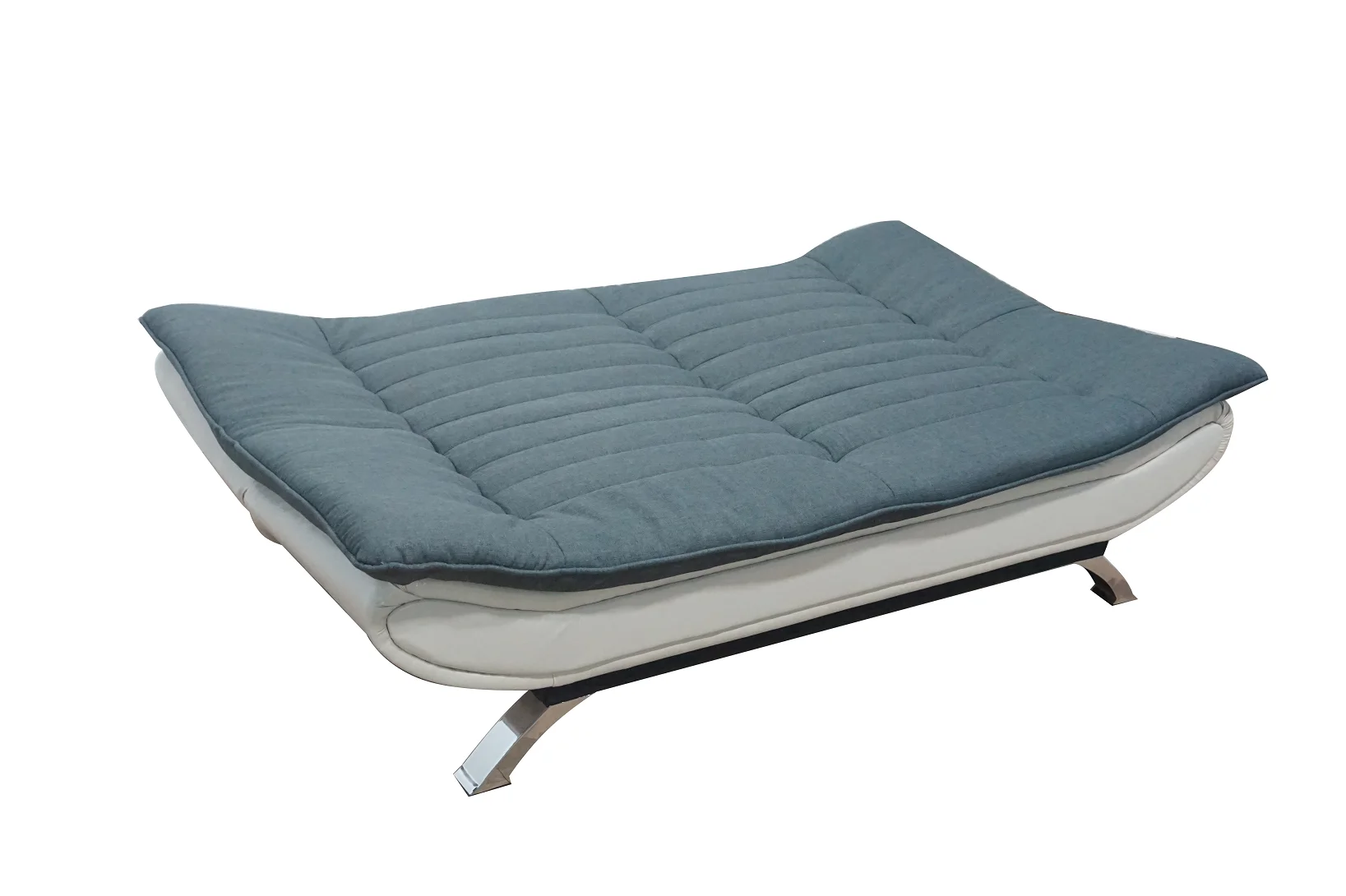 Modern Furniture Pu And Fabric Double Cushion Home Furniture Multifunctional Three Seat Soft