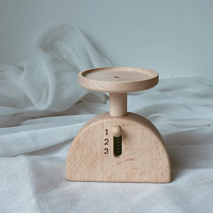 Деревянные весы Монтессори обучающие игрушки для детей детские из натурального Букового