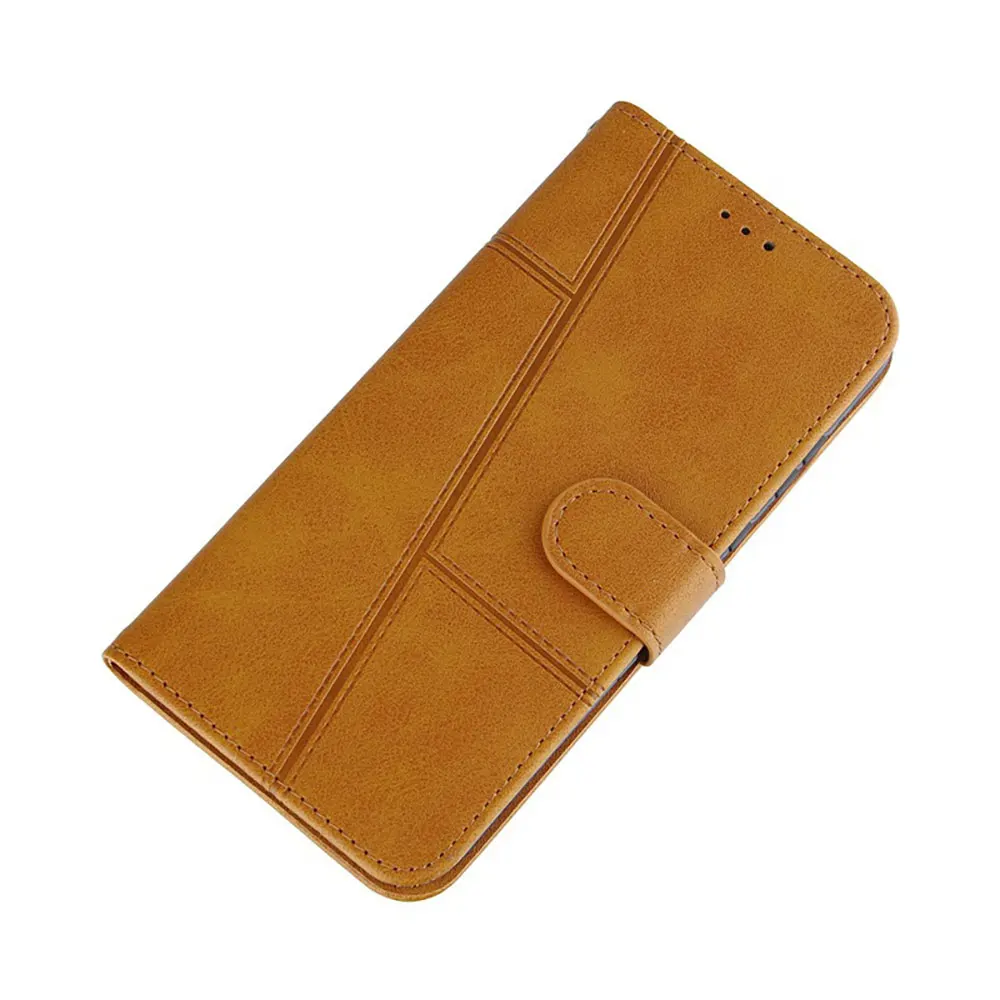 Simple Soft Pu Leather Mobile Case With Card Slot Holder Wallet Business Cover For Samsung S21 FE factory