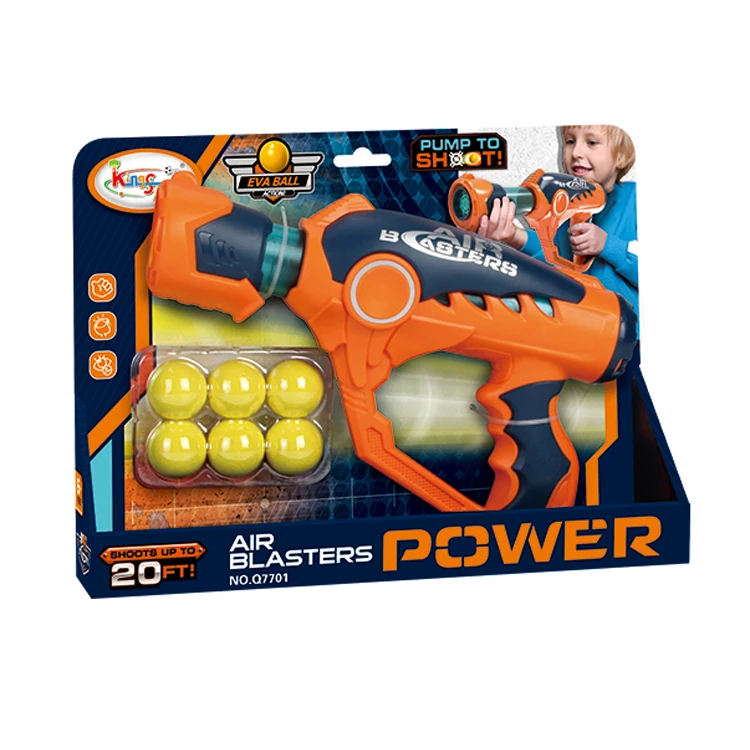 Popular Air Power Battle Soft Bullet Ball Shooter Popper Toy Gun With 6