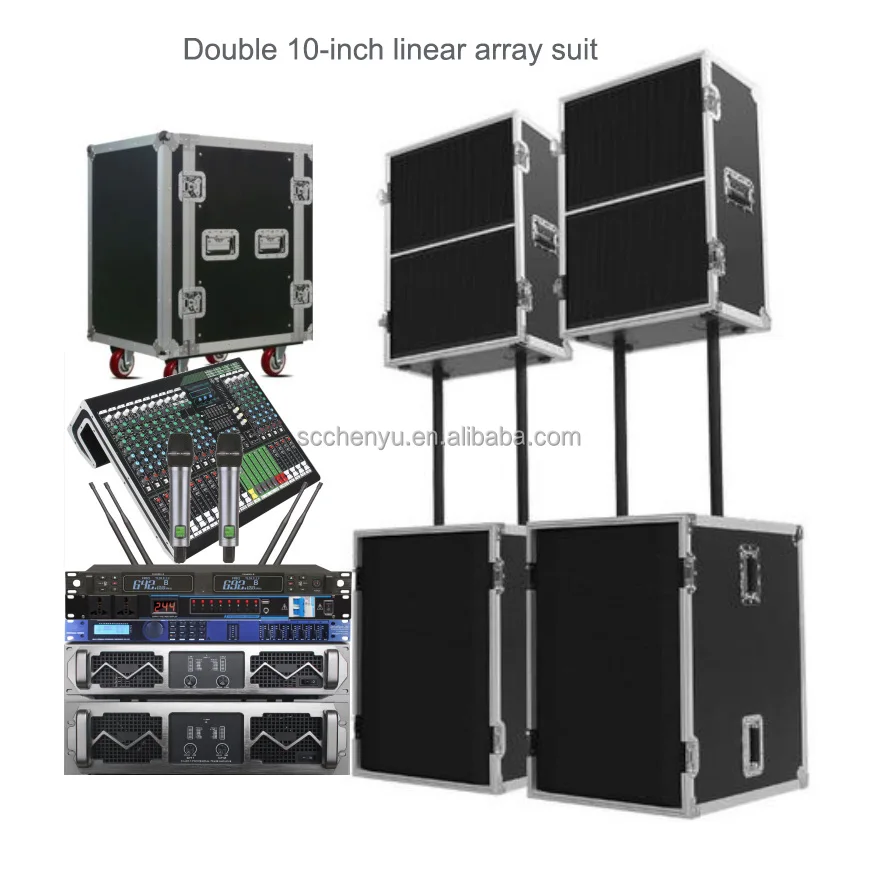 Professional Audio System Dual 10 Inch Line Array Speakers Outdoor
