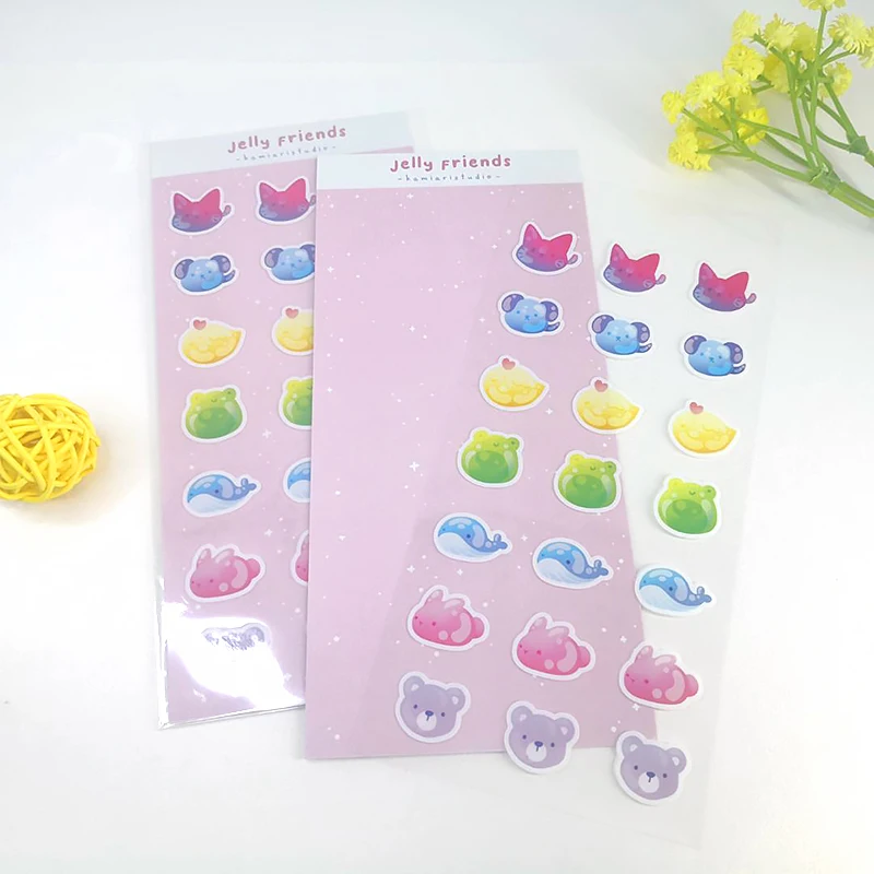 Planner Stickers Custom Vinyl Waterproof Printing Adhesive Printed Cosmetic Holographic Sticker Washi Paper Korean Sticker Sheet