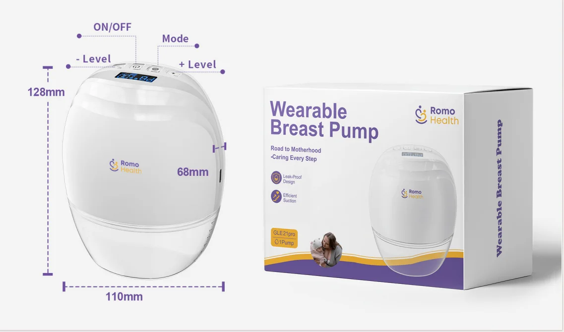 Rechargeable Breast Pump Low Noise Silicone 100% Healthy Electric Breast Milk Pump