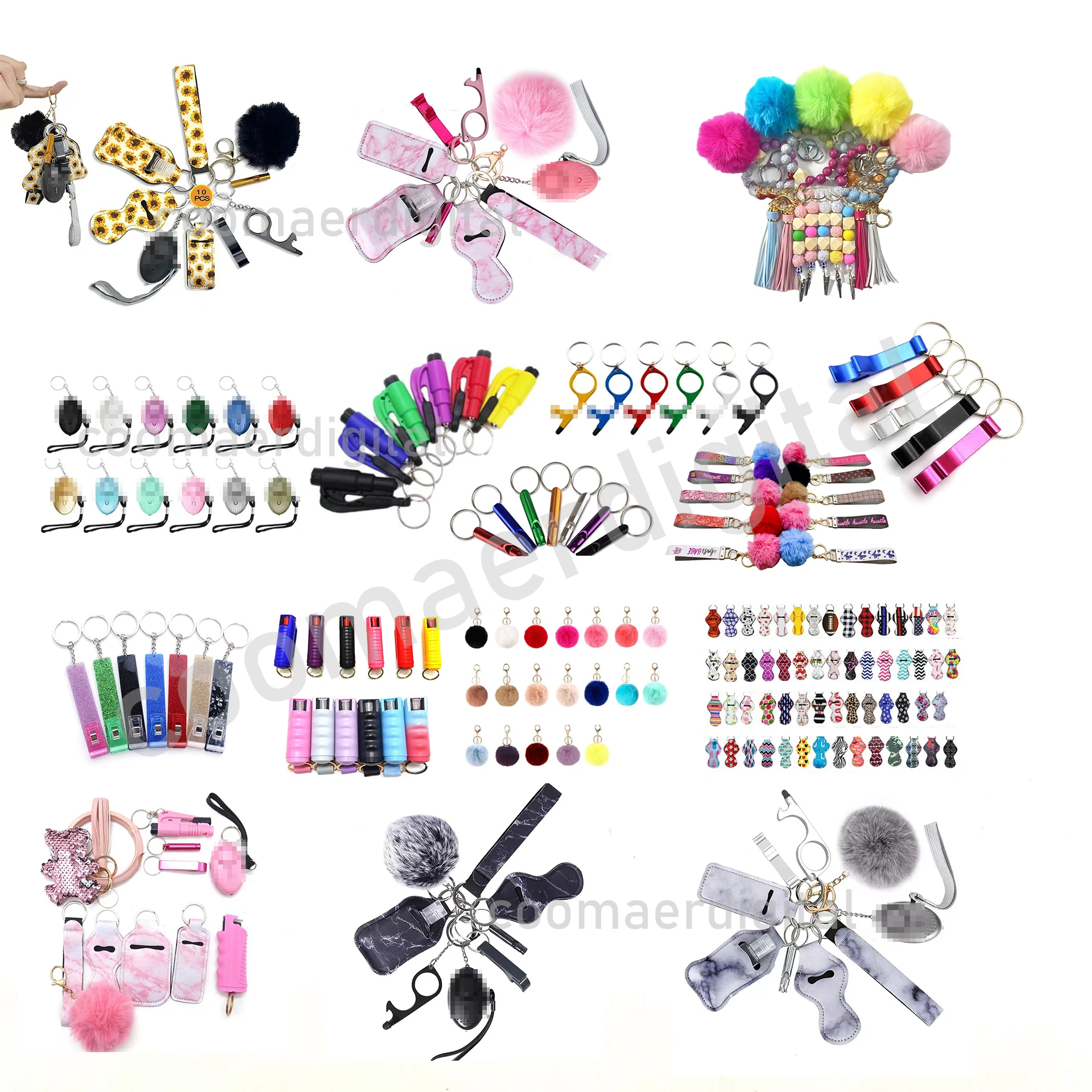 Wholesale Women Self Defense Gadgets Folding Hidden Key Shape Pocket