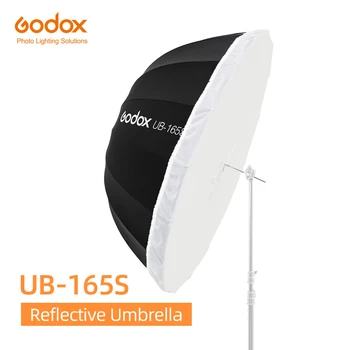 Godox UB-165S 165cm Softbox Parabolic Black Reflective Umbrella Studio Light Umbrella and White Diffuser Cover Cloth