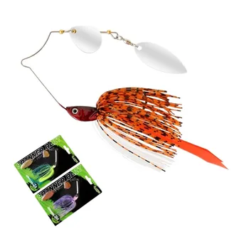 Cheery 5G 7G 10G 14G Silicone Spinner Bait Artificial Hum Bait with Rubber Skirt and Metal Spoon Fishing Accessories – Soft Lure – view 3