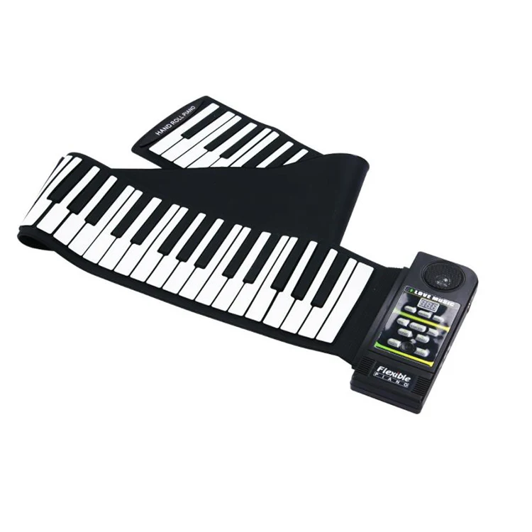 Высококачественный музыкальный портативный инструмент для начинающих силиконовый ручной рулон 88 клавиш клавиатура