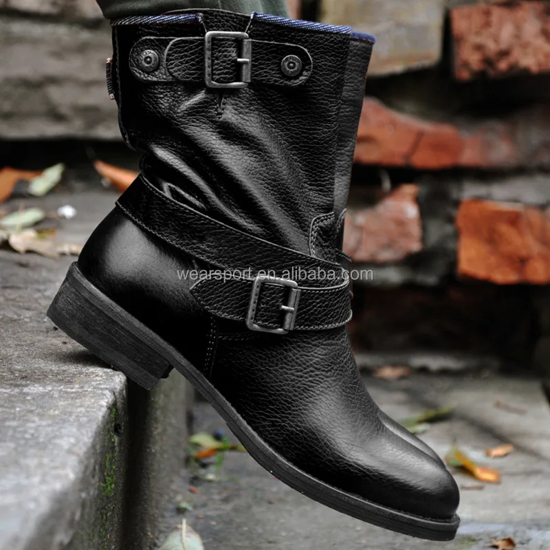 motorcycle buckle boots