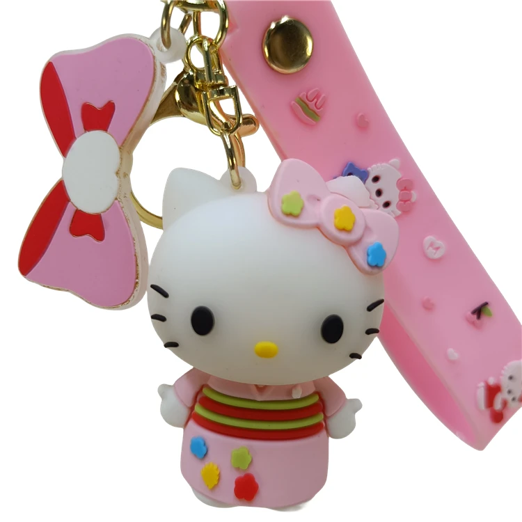 Factory Direct Custom 2D PVC Key Chain Key Holder for Corporate Brand Advertising Giveaways