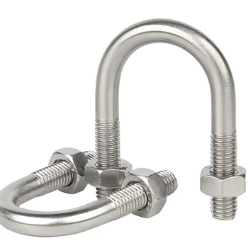 304 Stainless Steel Round Elbow U-Bolt M8 With Plate Nut - China U-Bolt