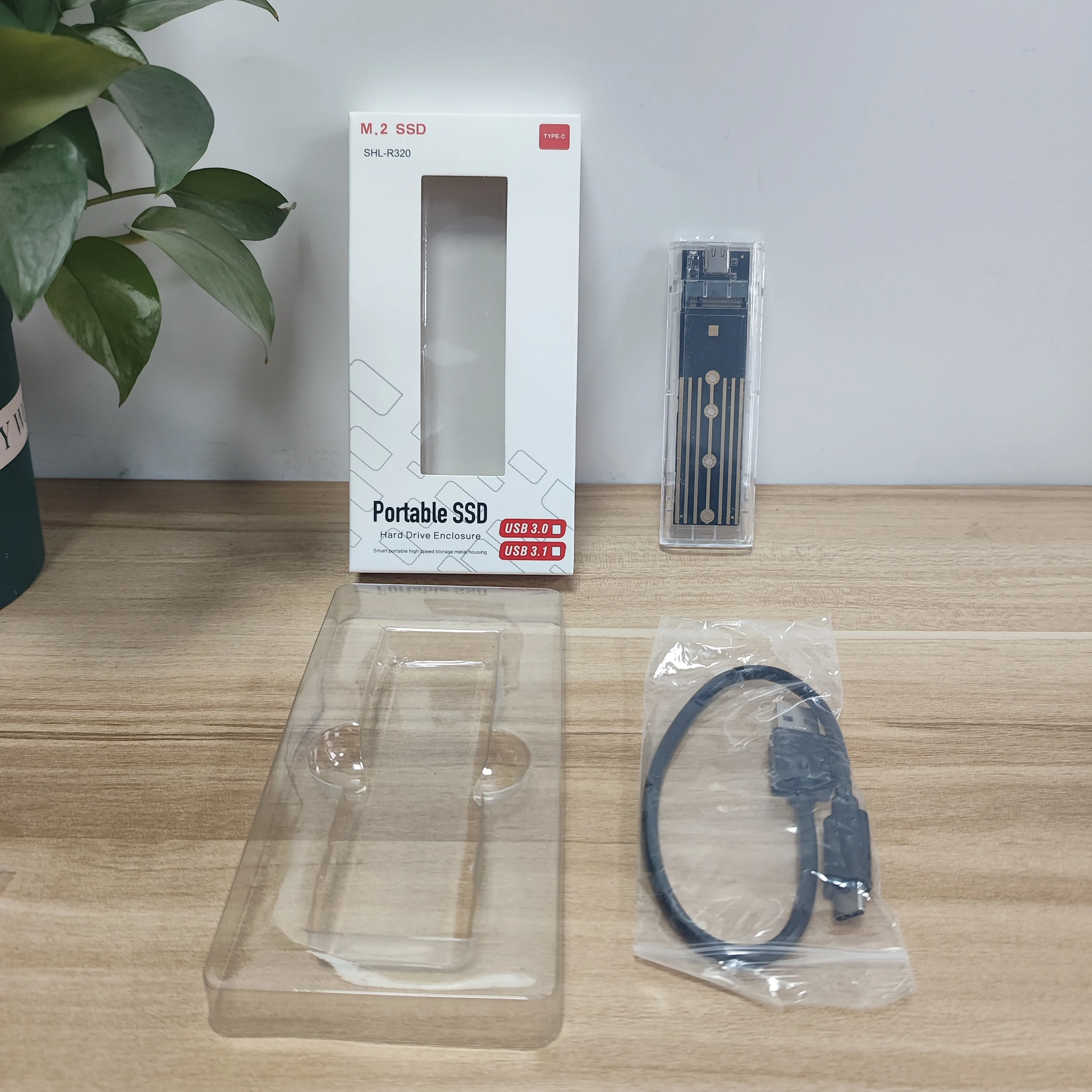 Transparent Plastic NVME SSD Enclosure Support up to TB for 2230 SSD  Hard Disk Mini SSD Box