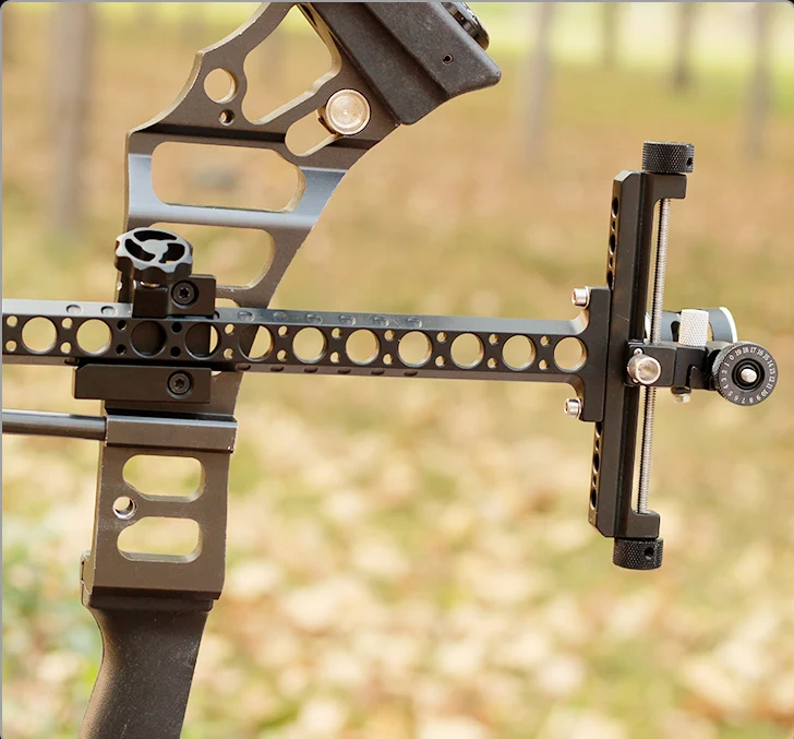 Archery Compound Bow Sight 1 Pin 0.059" Micro Adjust Long Pole Hunting