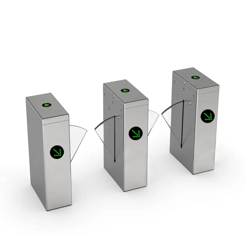 Portable Flap Turnstile With Ticket System Flap Barrier Gate Use for Office Building Entrance