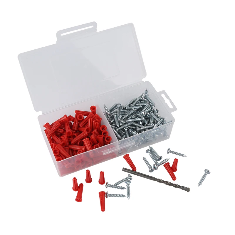 Customization Conical Anchor Kit Plastic Screw Anchors Set Nylon