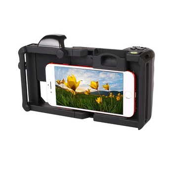 H038 Mobile Phone Cases Cage With ABS Plastic Shoulder Strap Hole for Microphone Recorder Hand-held Stabilizer Tripod detail image