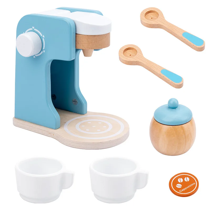 1set Pretend Play Toy Mixer With Food Kitchen Accessories, Wooden Mixer  Suitable For Kids Over 3 Years Old