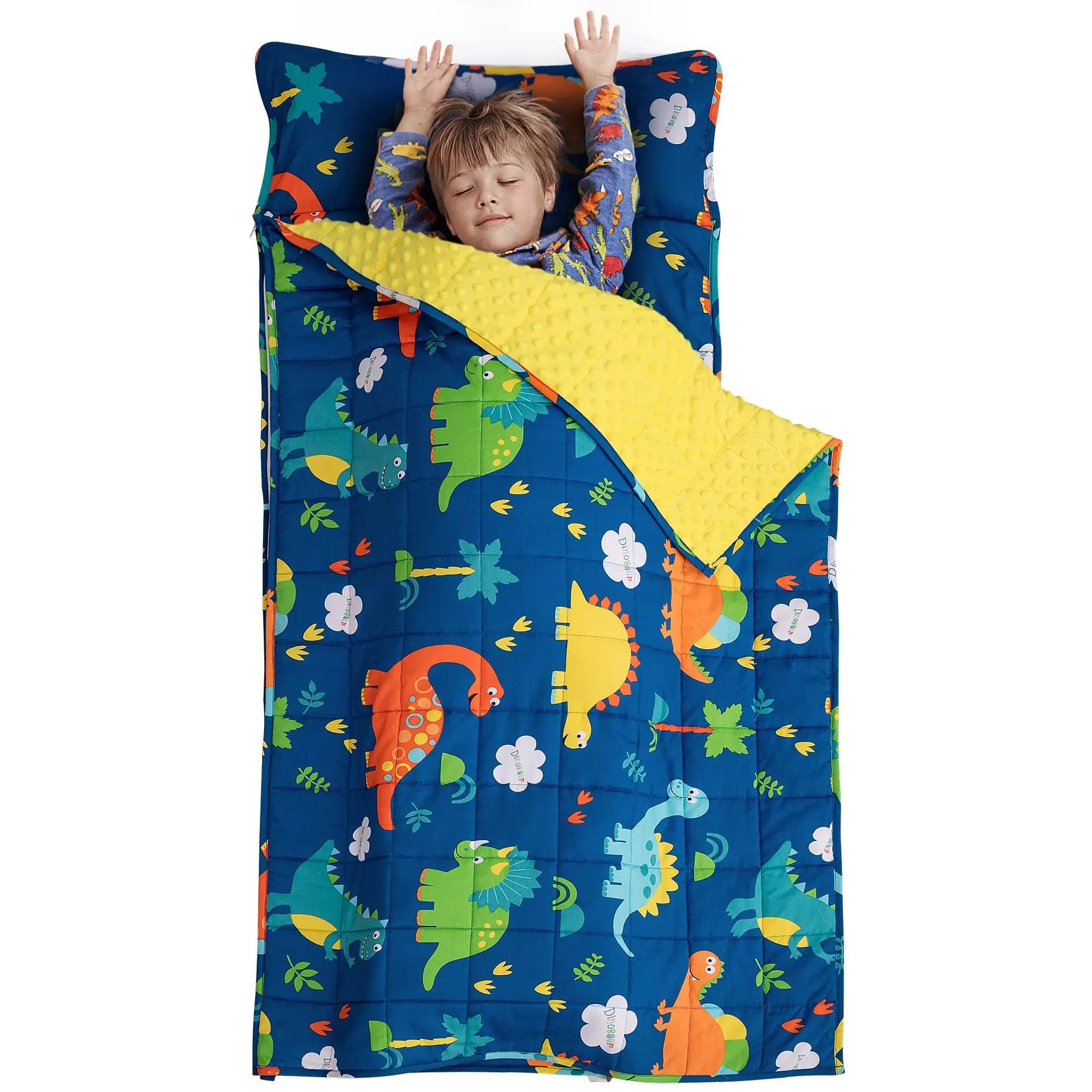 2 In 1 Kids Nap 3lb Rolled Up Weighted Sleeping Bag Toddler Nap Mat For
